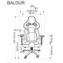 Кресло компьютерное HALMAR BALDUR серый/черный